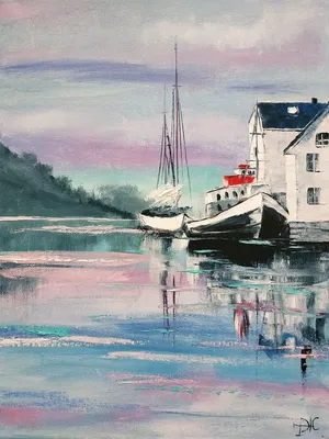 Boat on the dock Painting Louisiana Landscape Art Original Oil Painting  16х12\" | eBay