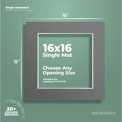 16x16 Standard Gallery Mat Board 6 PLY - Blank - Shop Now