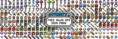 Free 16x16 RPG Icon Pack - Resources - Ascension Game Dev