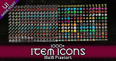 Pixeltier's 16x16 RPG Icon Pack /// Pixel Art by pixeltier