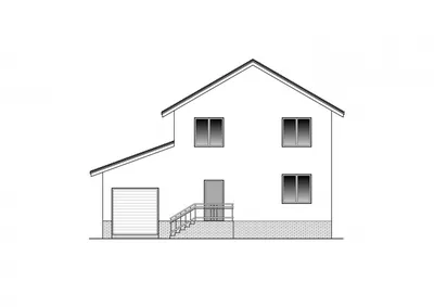 HiTech-House :: Двухэтажный дом из газобетона в стиле Баухауса с сауной и  террасой на втором этаже