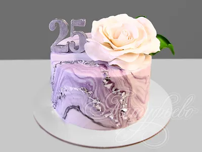 Торт на Юбилей 25 лет | Торт на день рождения, Торт, Украшение торта