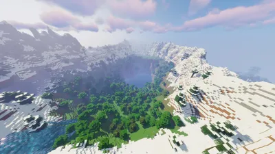 Download Mountain In The Morning 2560x1440 Minecraft Wallpaper |  Wallpapers.com