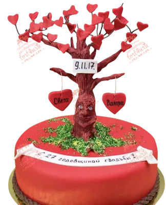 Купить торт на 27 лет свадьбы на заказ по цене 2 890 ₽ за килограмм