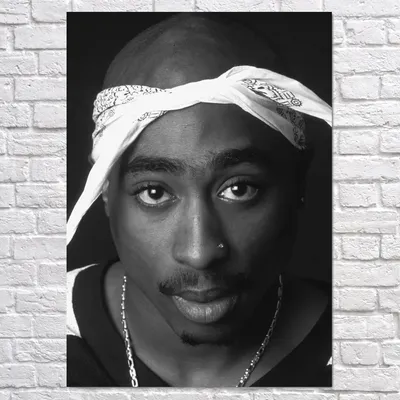 Плакат \"Тупак Шакур в бандане, Tupac Shakur, 2Pac\", 60×43см (ID#872899439),  цена: 190 ₴, купить на Prom.ua