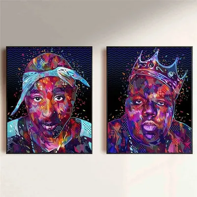 Абстрактная картина Tupac Shakur 2PAC на холсте, Постер и принты в стиле  хип-хоп с принтом рэпера, настенные картины для гостиной, домашний декор |  AliExpress