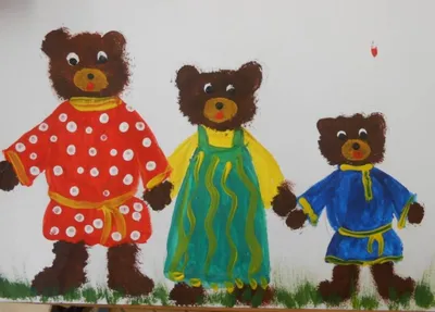 Иллюстрация Маша и три медведя в стиле детский, книжная графика |