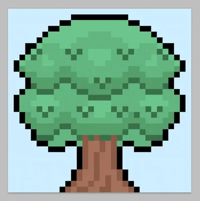 How to Make Pixel Art Trees - Mega Voxels