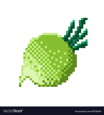 Pixel art radish icon 32x32 Royalty Free Vector Image