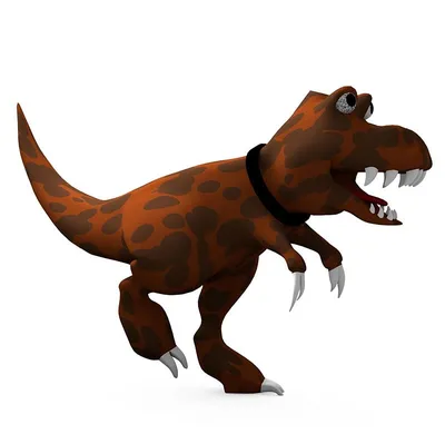Мультяшный динозавр 3D модель. Бесплатная загрузка. | Creazilla