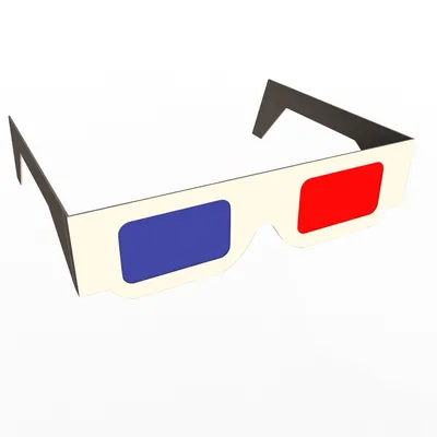 3D Очки аналоговые в черной оправе, красно синие купить по цене 311 руб. в  интернет магазине BOX69.RU