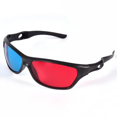 Покупайте Универсальные Спортивные Пластиковые 3D Очки Мужчины Женщины  Красные+синие 3D Очки Очки Для Кино 3D Movie / Игра в Китае | TVC-Mall.com