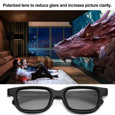8 шт. поляризованные Пассивные 3D очки для 3D ТВ, настоящие 3D кинотеатры  для Sony Panasonic, 3D игровые и ТВ очки | AliExpress