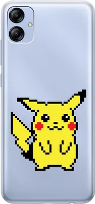 Чехол на Samsung Galaxy A04e с 3D принтом \"Pixel Pikachu\" прозрачный,  купить в Москве, цены в интернет-магазинах на Мегамаркет