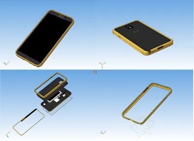 3D модель телефона Samsung Galaxy Note 3 - Чертежи, 3D Модели, Проекты,  Бытовая техника