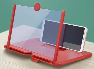 ᐉ Увеличительная подставка 3D для экрана телефона Красный