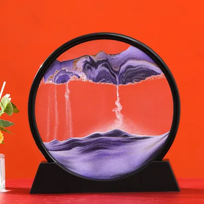 Купить не дорого картина антистресс из песка круглая креативный подарок  дизайнерский декор для дома
