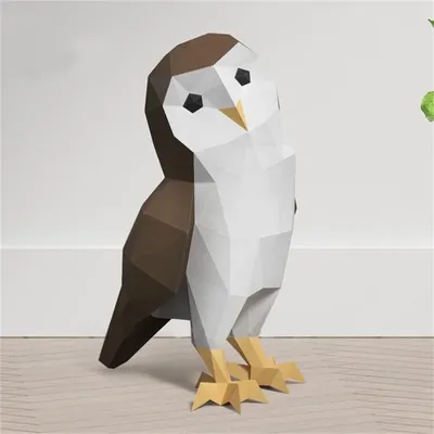 Креативная Модель 3D из низкой полимерной бумаги, бумажная сова, рукоделие,  украшение «сделай сам» в виде животного, декоративные детские игрушки для  мальчиков и девочек | AliExpress