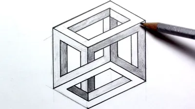 Рисунок карандашом иллюзия легкие - 75 фото