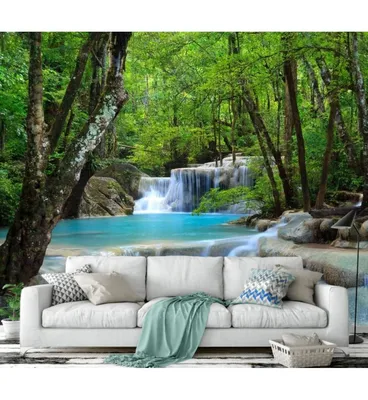 3д флизелиновые фотообои Природа Пейзаж Мостик на бирюзовом пруду  (10220V)+клей купить по цене 200,00 грн