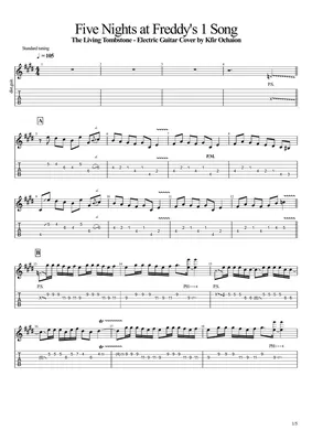 The Living Tombstone - Five Nights at Freddy's 1 Song Sheets by Kfir Ochaion