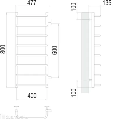 Купить Система с переменной высотой Norma Inox 400х800-1 | Ital-M