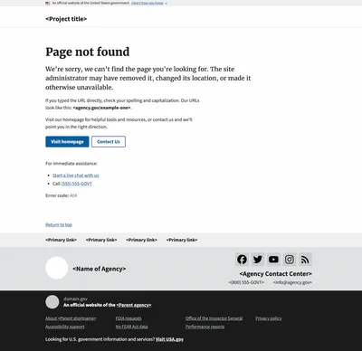 404 page | U.S. Web Design System (USWDS)