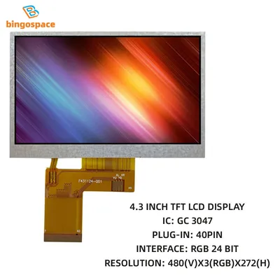 4.3 inch 480x272 px IPS TFT Without Touchscreen