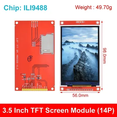 4.0\" TFT LCD Screen Display Module ST7796S Board SPI Interface 480x320  Pixel - Walmart.com