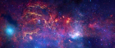 Фон рабочего стола где видно 4К обои, космос, звезды, туманность,  необъятная Вселенная