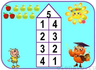 Раскраски Цифра 5 для детей (39 шт.) - скачать или распечатать бесплатно  #6563