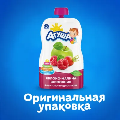 Йогурт питьевой Агуша Яблоко зеленое Мелисса 2,7% (180 г) - IRMAG.RU
