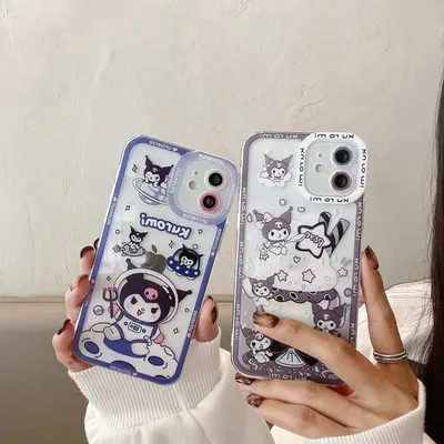 Sanrio Kuromi Cute Cartoon Phone Cases For iPhone 13 12 11 Pro Max XR XS  MAX X 7/8PlusY2KGirl Transparent Silicone Cover Gift
