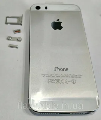 купить Корпус iPhone 5 в стиле iPhone 6S белый (серебро) цена доставка  оптом розницу Москва Россия регион РФ на www.i-spare.ru