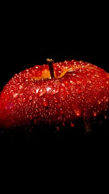 Красное яблоко, черный фон iPhone 5 (5S) (5C) обои - 640x1136 | Fruit  photography, Fruit, Macro photography