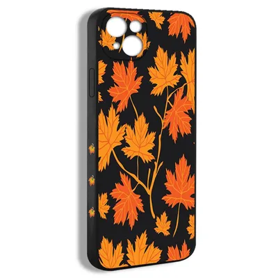 чехол для смартфона Подходит для iPhone 15 Осенние листья модного плаката  AZA10 - купить с доставкой по выгодным ценам в интернет-магазине OZON  (1261828813)