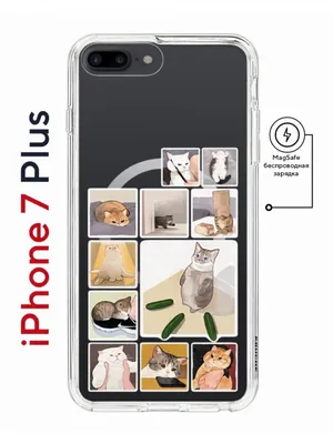 Чехол-накладка Apple iPhone 7 Plus (626141) Kruche PRINT Коты-Мемы - Чехлы  - накладки - ЧЕХЛЫ - КупиЧехол.ру