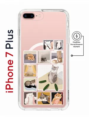 Чехол-накладка Apple iPhone 7 Plus (626141) Kruche PRINT Коты-Мемы - Чехлы  - накладки - ЧЕХЛЫ - КупиЧехол.ру