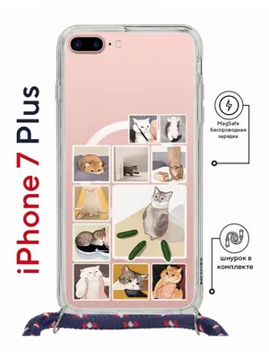 Чехол на iPhone 14 Plus с принтом Kruche Print Коты-Мемы, бампер с защитой  камеры, купить в Москве, цены в интернет-магазинах на Мегамаркет