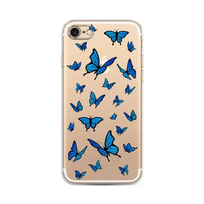 Чехол Awog на Apple iPhone 8 / Айфон 8 \"Синие бабочки\", купить в Москве,  цены в интернет-магазинах на Мегамаркет