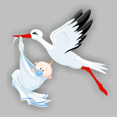 Купить плакат Аист летит с ребенком от 290 руб. в арт-галерее DasArt