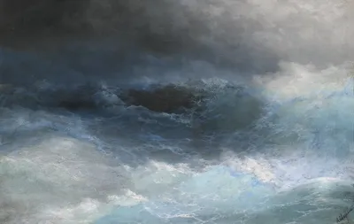 Буря на Чёрном море 1873 134х172 (картина) — Иван Константинович Айвазовский
