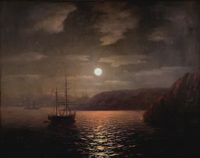 Картина «Итальянский пейзаж. Вечер», Айвазовский — описание