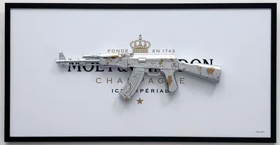 AK-47 Gold Canvas Art - Rifle Gun Military Pistol Firearm Weapon Army –  Sense Canvas