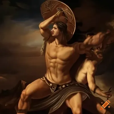 full length portrait of greek warrior achilles by Asar Studios #2 Painting  by Celestial Images - Pixels
