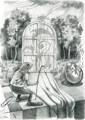 Первые иллюстрации книги Алиса в Зазеркалье Джон Тенниел