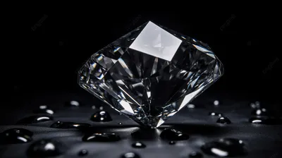 алмаз на черном фоне с каплями воды, черный бриллиант картинки, алмаз,  Ювелирные изделия фон картинки и Фото для бесплатной загрузки