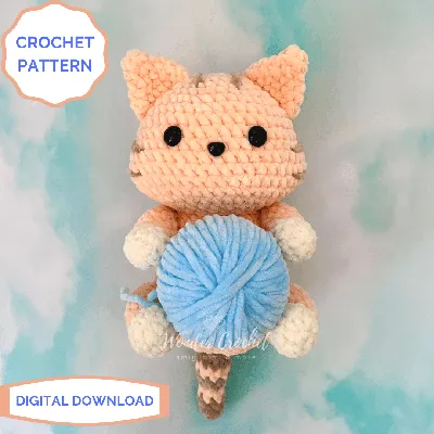 Kitten Plush Crochet PATTERN - Amigurumi - Wonder Crochet