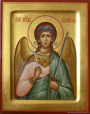Купить икону Ангел Хранитель на холсте.