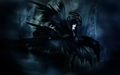 Черный ангел с черными крыльями, …» — создано в Шедевруме